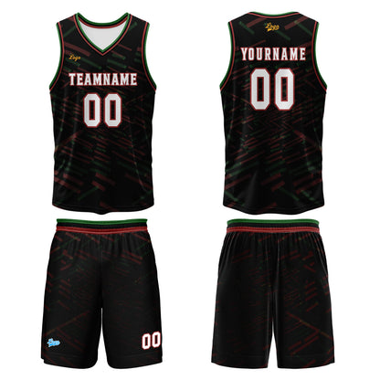 Custom Black Orange Red Basketball Jersey Uniform Suit Printed Your Logo Name Number