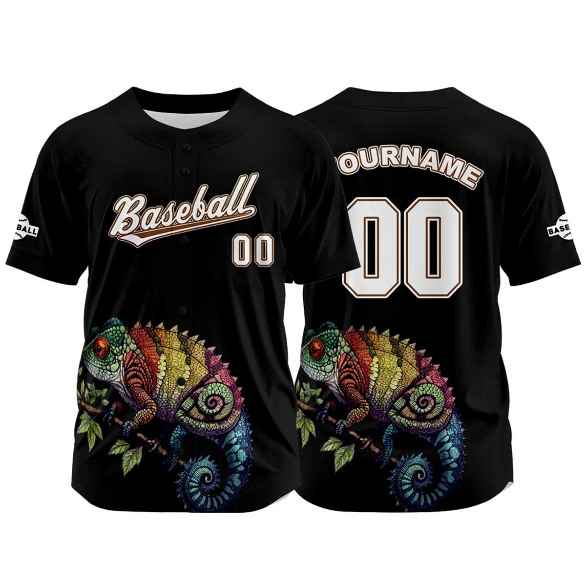 Custom Black Baseball Jersey Print Personalized Name, Number and Logo