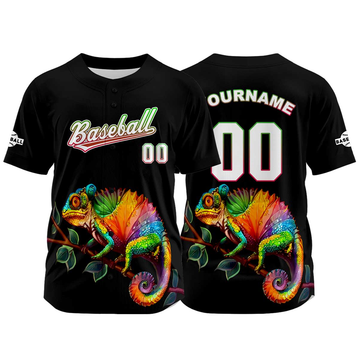 Custom Black Baseball Jersey Print Personalized Name, Number and Logo