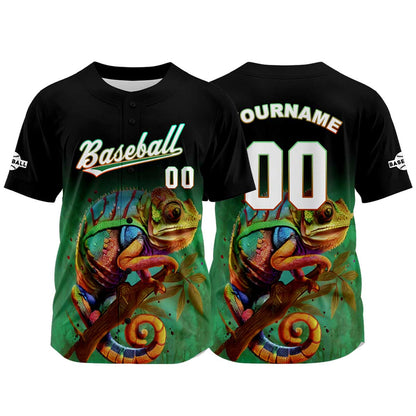 Custom Black Baseball Jersey Print Personalized Name, Number and Logo
