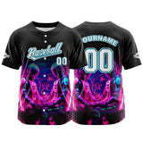 Custom Black Button Down Baseball Jersey for Men Women Adult Youth Print Name Number Logo
