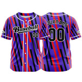 Custom Purple Button Down Baseball Jersey for Men Women Adult Youth Print Name Number Logo