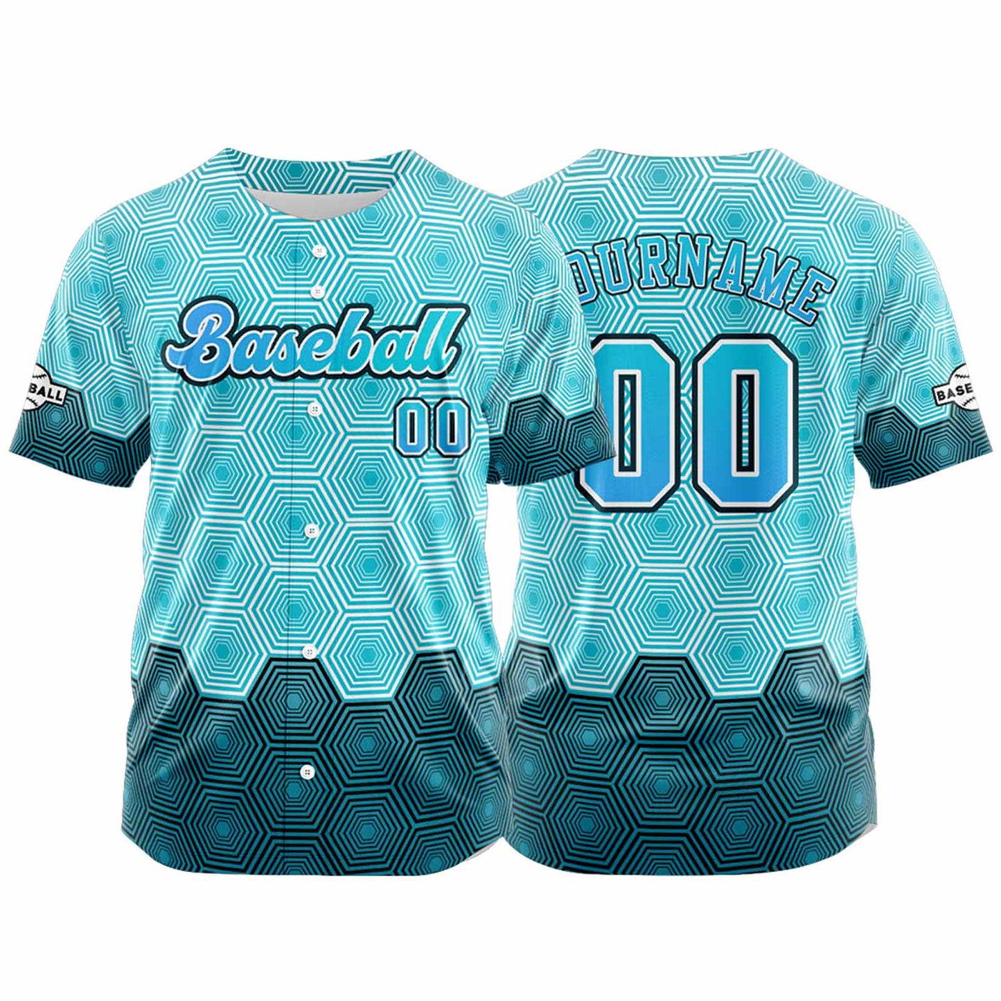 Custom Blue Button Down Baseball Jersey for Men Women Adult Youth Print Name Number Logo