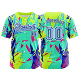 Custom Green Button Down Baseball Jersey for Men Women Adult Youth Print Name Number Logo