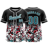 Custom Black White Button Down Baseball Jersey for Men Women Adult Youth Print Name Number Logo