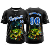 Custom Black Button Down Baseball Jersey for Men Women Adult Youth Print Name Number Logo