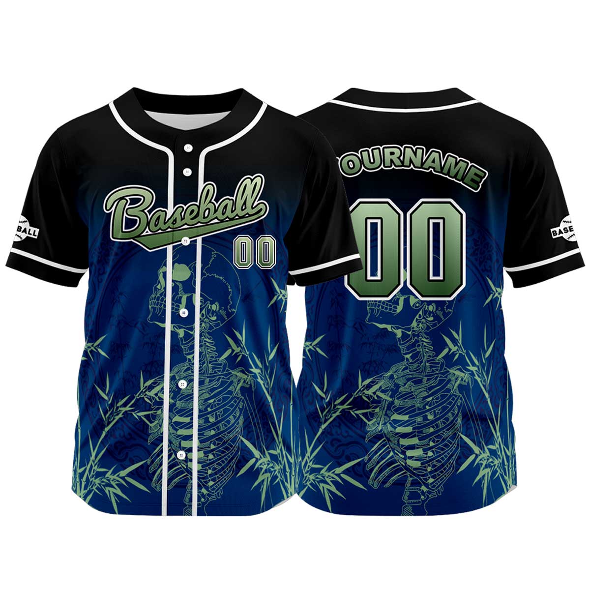 Custom Black Button Down Baseball Jersey for Men Women Adult Youth Print Name Number Logo