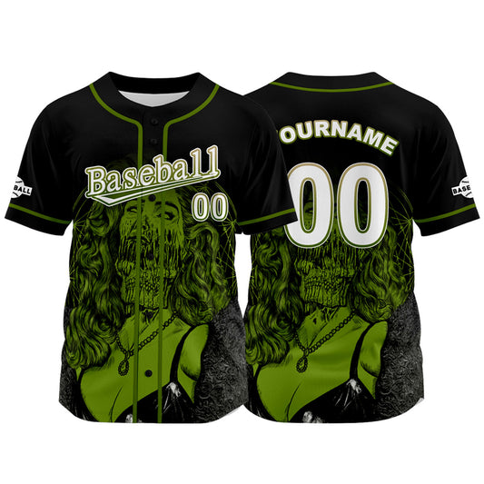 Custom Black Baseball Jersey Print Personalized Name, Number and Logo