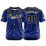 Custom Blue Button Down Baseball Jersey for Men Women Adult Youth Print Name Number Logo