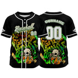 Custom Black Button Down Baseball Jersey for Men Women Adult Youth Print Name Number Logo
