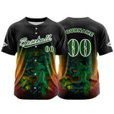 Custom Black Button Down Baseball Jersey for Men Women Adult Youth Print Name Number Logo