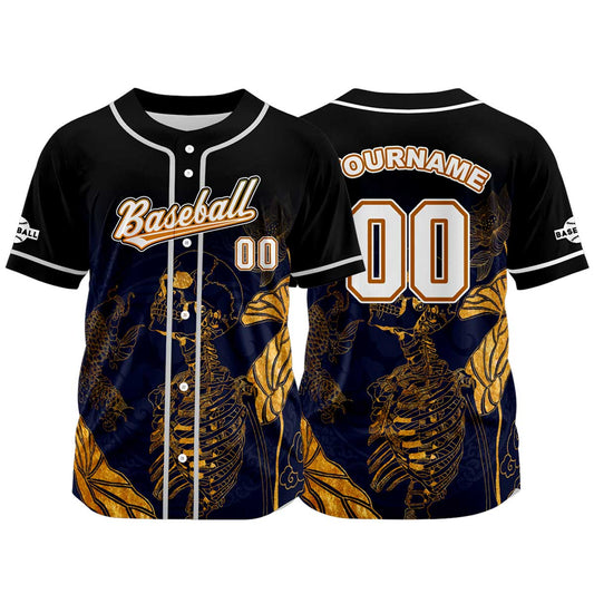 Custom Black Button Down Baseball Jersey for Men Women Adult Youth Print Name Number Logo