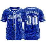 Custom Blue Button Down Baseball Jersey for Men Women Adult Youth Print Name Number Logo