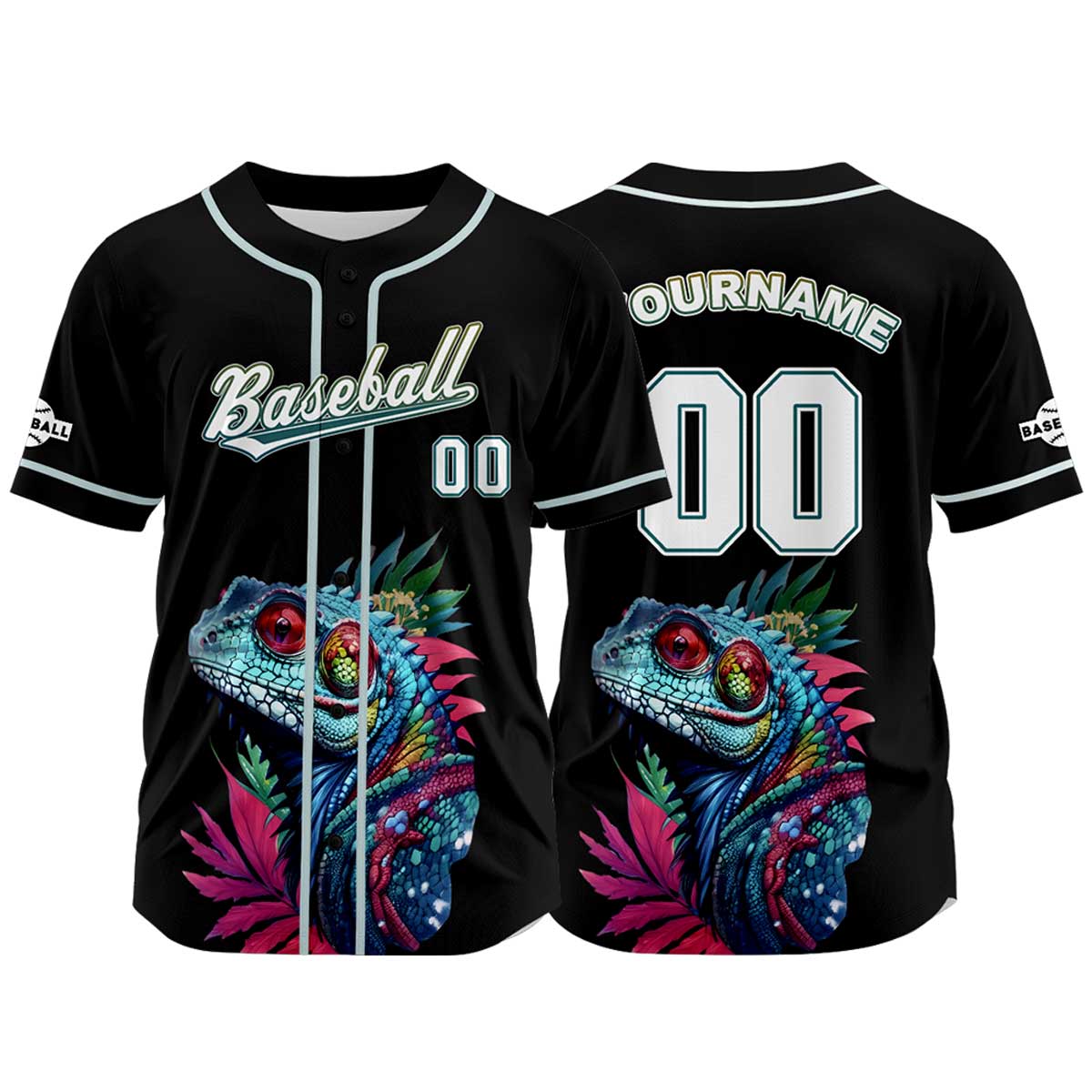 Custom Light Blue Baseball Jersey Print Personalized Name, Number and Logo