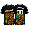 Custom Black Baseball Jersey Print Personalized Name, Number and Logo