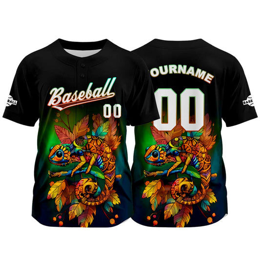 Custom Black Baseball Jersey Print Personalized Name, Number and Logo