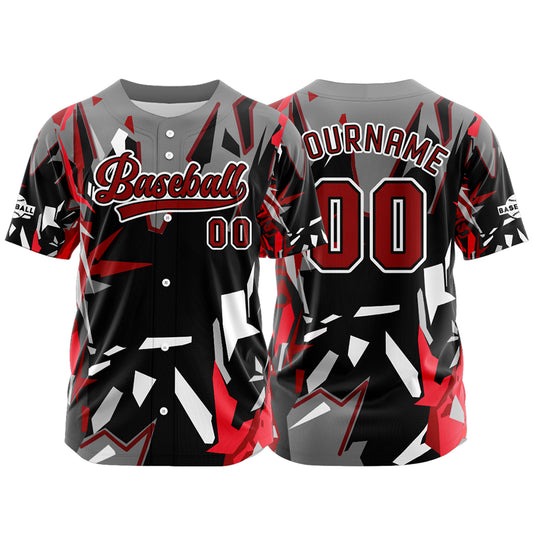 Custom Black Button Down Baseball Jersey for Men Women Adult Youth Print Name Number Logo