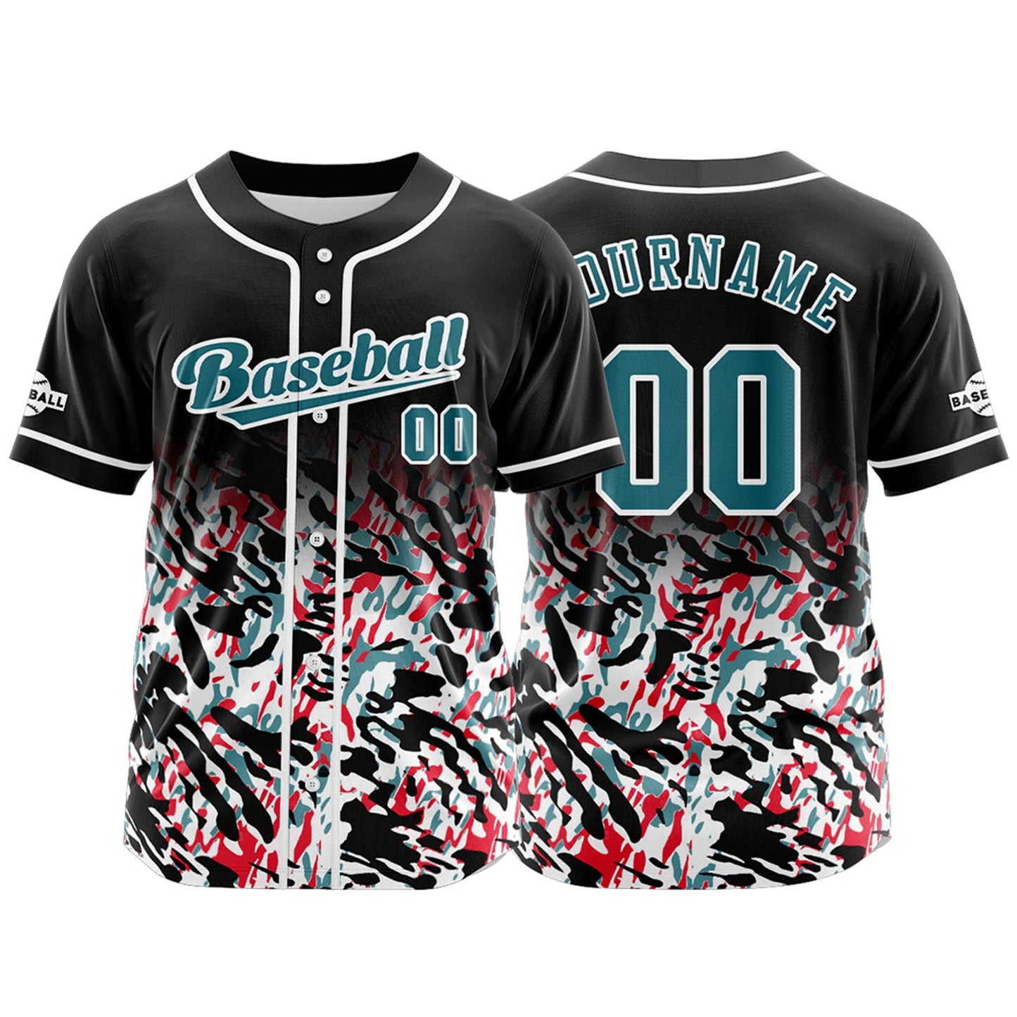 Custom Black Button Down Baseball Jersey for Men Women Adult Youth Print Name Number Logo