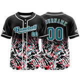 Custom Black Button Down Baseball Jersey for Men Women Adult Youth Print Name Number Logo