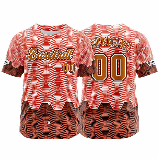 Custom Pink Button Down Baseball Jersey for Men Women Adult Youth Print Name Number Logo