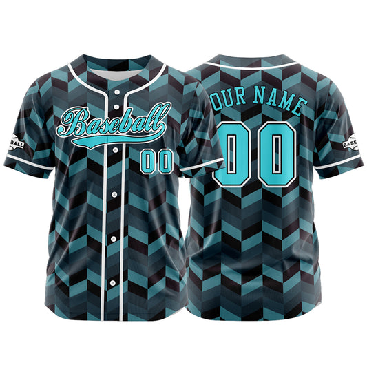 Custom Blue Button Down Baseball Jersey for Men Women Adult Youth Print Name Number Logo