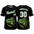 Custom Black Baseball Jersey Print Personalized Name, Number and Logo