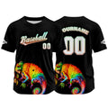 Custom Black Baseball Jersey Print Personalized Name, Number and Logo