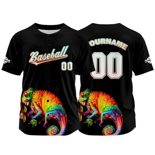 Custom Black Baseball Jersey Print Personalized Name, Number and Logo
