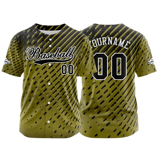 Custom Yellow Button Down Baseball Jersey for Men Women Adult Youth Print Name Number Logo