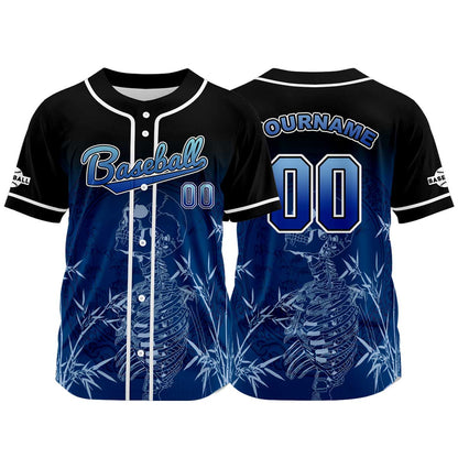 Custom Black Button Down Baseball Jersey for Men Women Adult Youth Print Name Number Logo