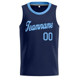 Custom Stitched Basketball Jersey for Men, Women And Kids Navy-Light Blue