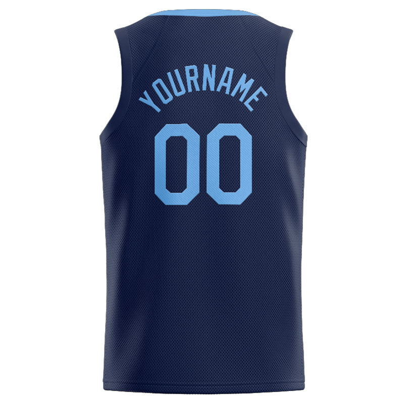 Custom Stitched Basketball Jersey for Men, Women And Kids Navy-Light Blue