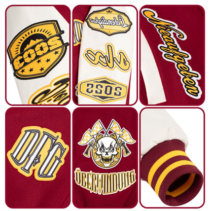 Custom Varsity Jacket Letterman jacket for Men, Women and Youth Grey