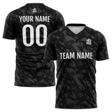 Custom Black Grey Soccer Uniform Jersey Kids Adults Personalized Set Jersey Shirt