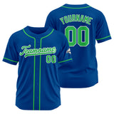 Custom Baseball Jersey Stitched Design Personalized Hip Hop Baseball Shirts Royal-Green