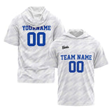 Custom White Short Sleeve Hoodies for Men Women Shirts with Hoods Printed Name Logo