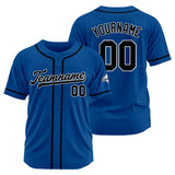 Custom Baseball Jersey Stitched Design Personalized Hip Hop Baseball Shirts Royal-Black