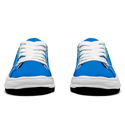 Mid-Top Canvas Shoes - Dinosaur Prints Transforming Each Step