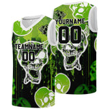 Custom basketball jersey for men and women. Stitched and printed name, number and logo Green