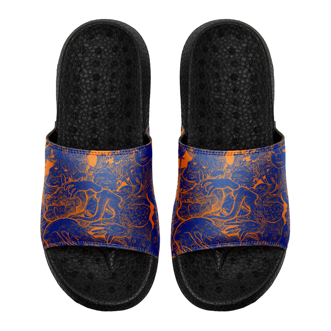 Customized Basketball Slippers With Added Patterns, Name Number Logo