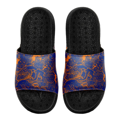 Customized Basketball Slippers With Added Patterns, Name Number Logo