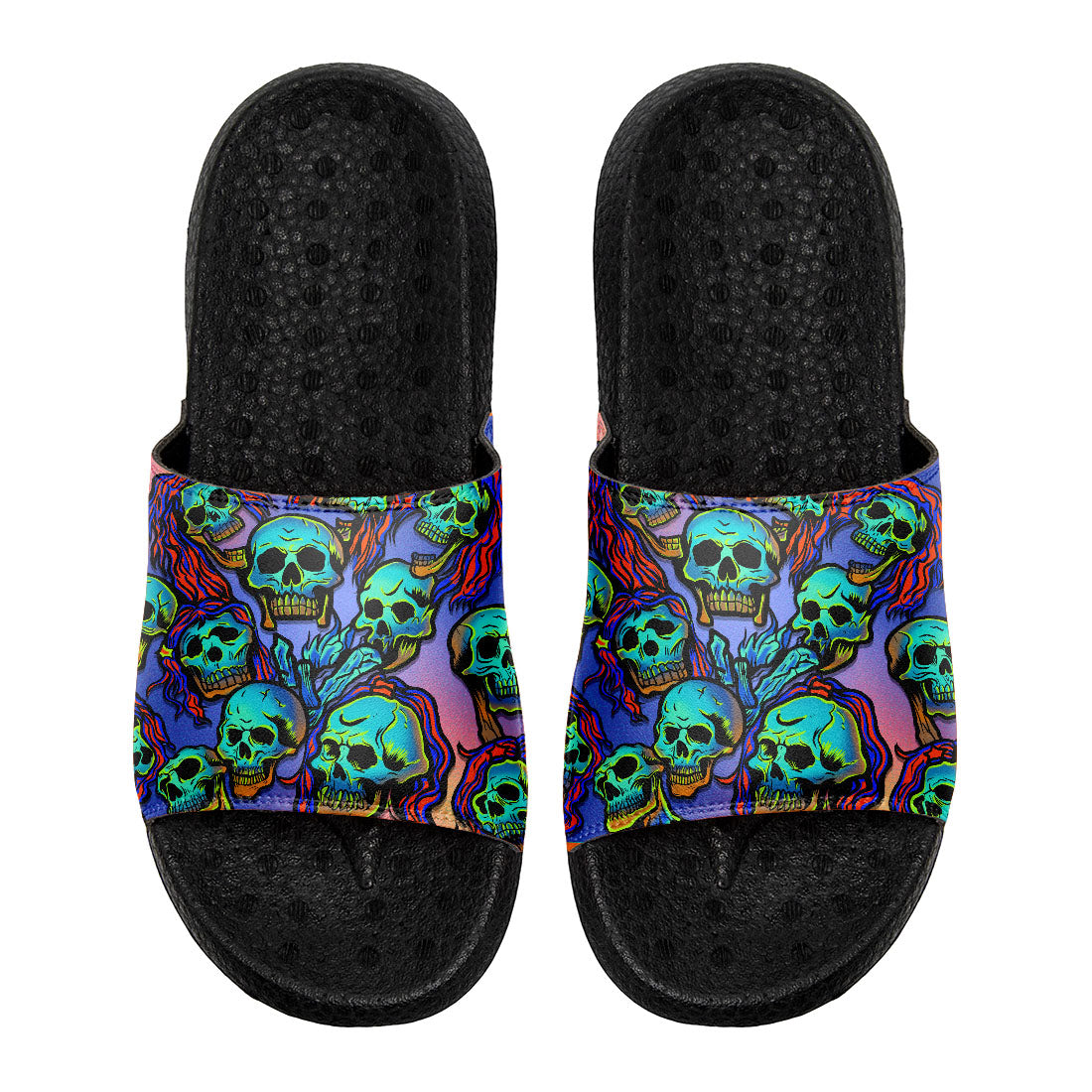 Customized Basketball Slippers With Added Patterns, Name Number Logo