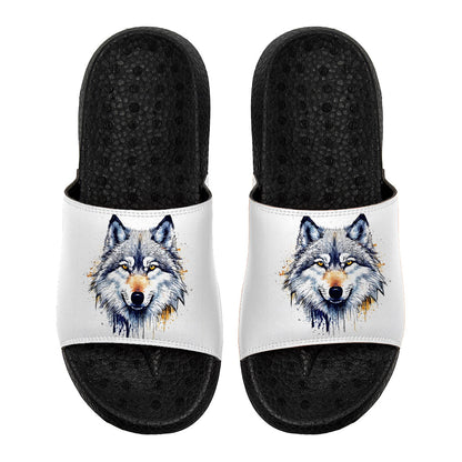 Customized Basketball Slippers With Added Patterns, Name Number Logo