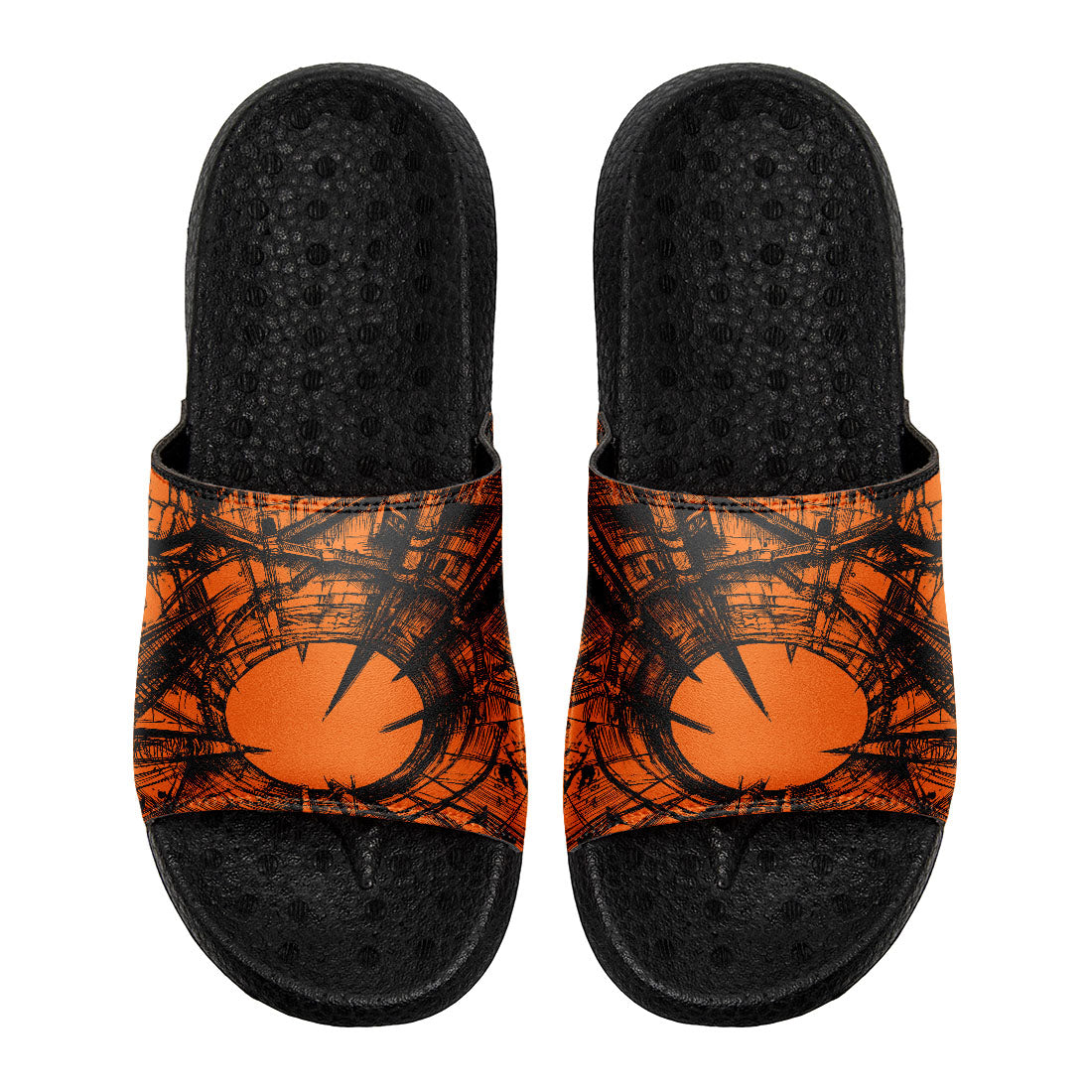 Customized Basketball Slippers With Added Patterns, Name Number Logo