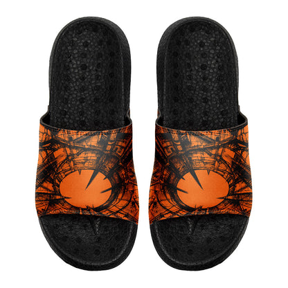 Customized Basketball Slippers With Added Patterns, Name Number Logo
