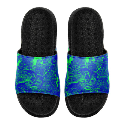 Customized Basketball Slippers With Added Patterns, Name Number Logo