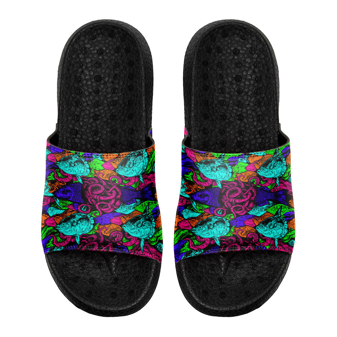 Customized Basketball Slippers With Added Patterns, Name Number Logo