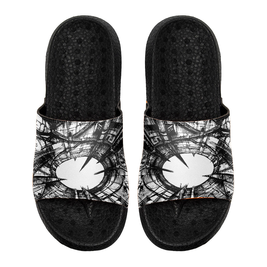 Customized Basketball Slippers With Added Patterns, Name Number Logo