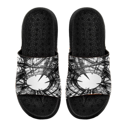 Customized Basketball Slippers With Added Patterns, Name Number Logo