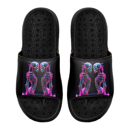 Customized Basketball Slippers With Added Patterns, Name Number Logo